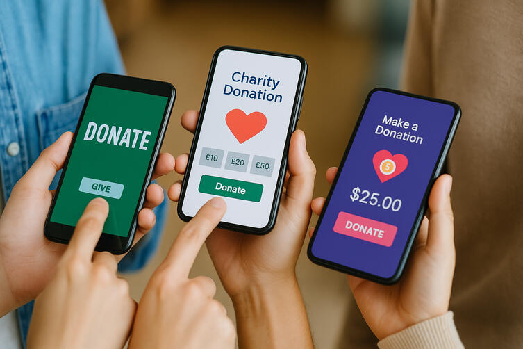Nurturing growth and financial sustainability for charities through strategic partnerships and funding support. An illustrated hand gently supporting a growing plant with coins at its base, symbolising charitable growth, sustainability, and the positive impact of funding partnerships.